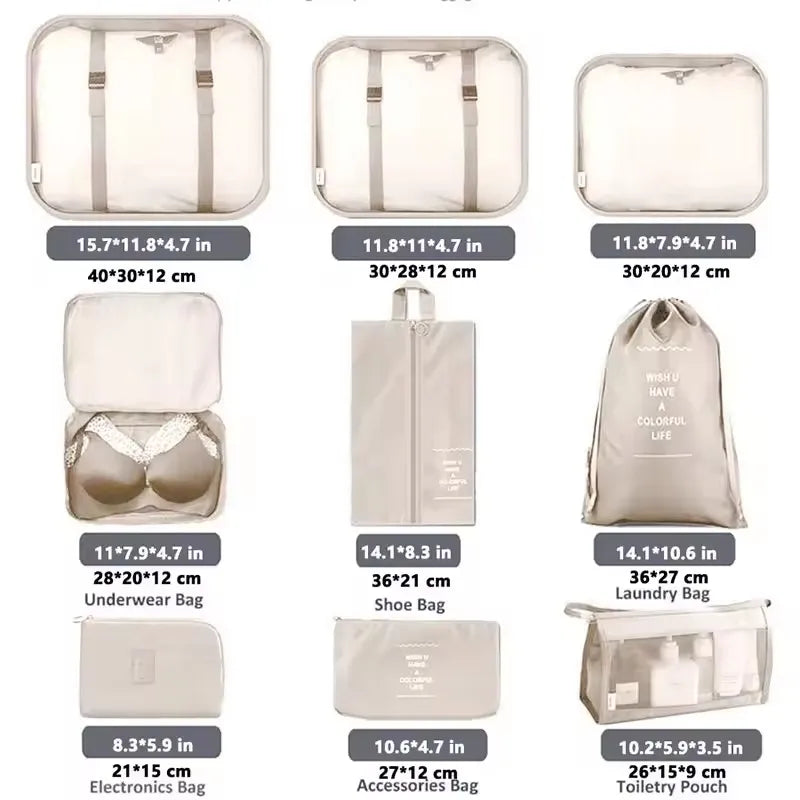 Travel Organizer Packing Cube Set